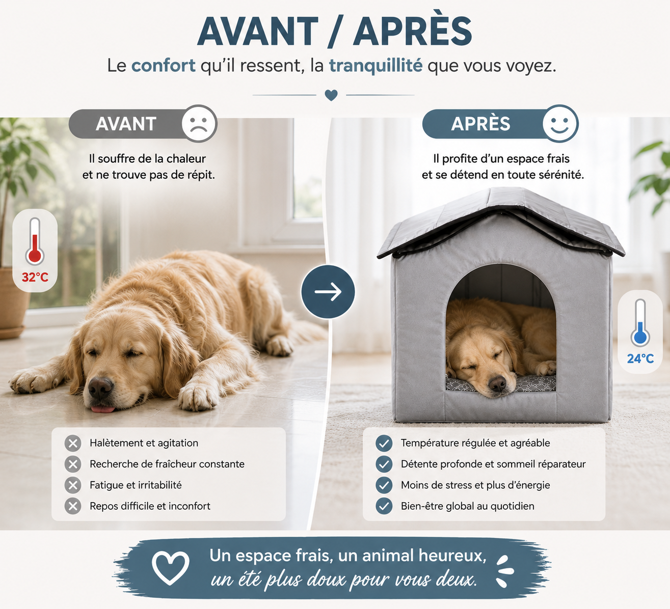 Niche Rafraîchissante Premium pour Chat et Chien
